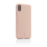 aiino - Extreem robuuste cover voor iPhone X/XS, siliconen hoes, stoot- en krasbestendig, draadloos opladen, zachte grip, hoge slagbescherming - roze