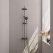 Brauer Gunmetal Carving Opbouw Thermostatische Doucheset - Hoofddouche 20 cm - Handdouche 3 Standen - Doucheslang - Gunmetal Geborsteld Pvd