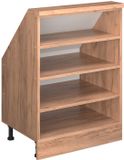 Vicco Rion Kast voor schuine wand – 60 x 81.6 cm met 4 compartimenten Krachtige eik goud