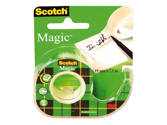 Scotch Onzichtbaar plakband Magic 810 19mmx7.5m +afroller