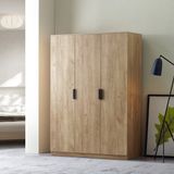 en.casa Kledingkast Eiselfing 176x120x52 cm eikenkleurig