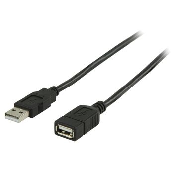 Valueline USB 2.0 Kabel - USB A Male/Female - 1m - Zwart
