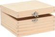 Glorex Hobby Houten Kistje met Sluiting en Deksel - 16 x 16 x 8 cm