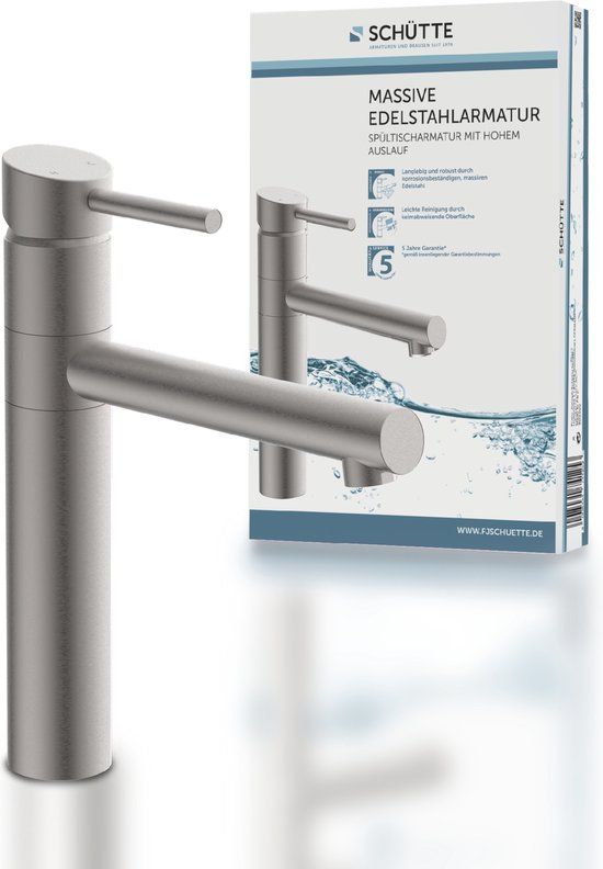 SCHÜTTE Massive Design Keukenkraan - Mengkraan - RVS - Zilver