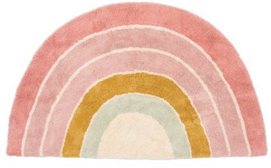 Little Dutch Vloerkleed regenboog - Meerkleurig - Katoen - 130 x 80 cm