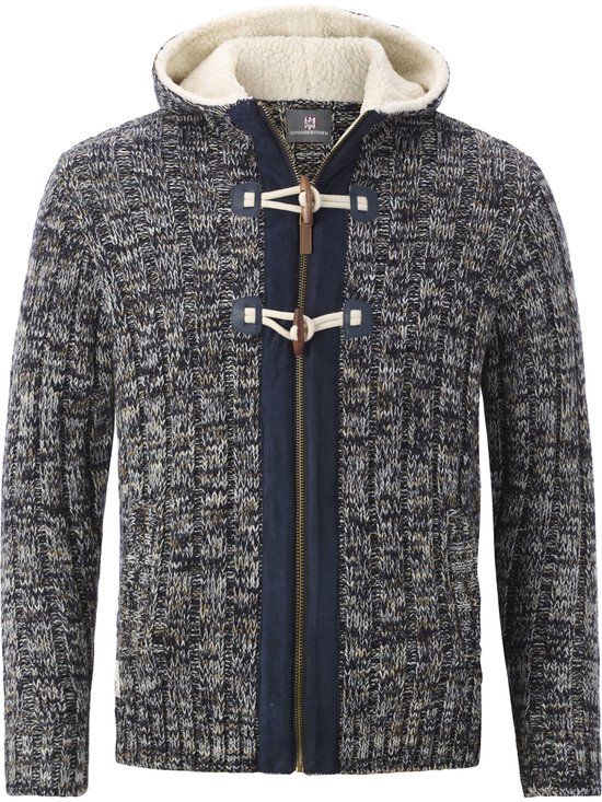 Jan Vanderstorm heren Outdoorvest - 64/66 - donkerblauw - Plus Size
