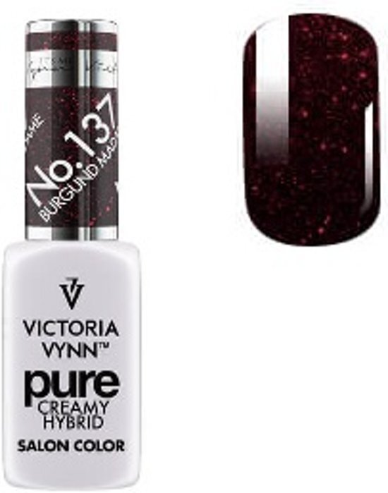 VICTORIA VYNNâ„¢ Gel Nagellak - Gel Polish - Pure Creamy Hybrid - 8 ml - Burgund Madame - 137