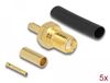 Delock SMA jack for crimping RG-174 / RG-316 with matching shrink tube