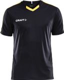 Craft Progress Contrast Shirt Korte Mouw Heren - Zwart / Geel | Maat: XL