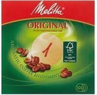Melitta Koffiefilters No. 1 Rond - 10 x 100 stuks - Bruin