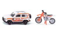 Siku Land Rover Defender met KTM-motorfiets