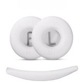 Inf DRAGON ECOM INTERNATIONAL LIMITED Oorkussens en hoofdbandkussen Geschikt voor JBL T450/T500 BT, Tune600, 510BT, JR300 - Wit