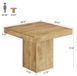 Table de salle à manger en bois 100x100x80 cm - Table de salle à manger carrée pour 4 personnes - Pied colonne robuste - Design campagnard et moderne - Convient pour petite cuisine ou salle à manger - Naturel