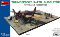 MiniArt Modelbouwpakket Militaire voertuigen - 48018 Republic P-47D Thunderbolt Bubbletop met Basis en Accessoires Plastic - 1:48 - Modelbouw
