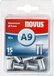 Novus Blindklinkmoer 9 mm x 15 mm M6 Aluminium - 10 stuks