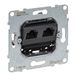 LEGRAND, SEANO gegevensdoos 2 x RJ45, inzet, cat. 6, UTP, onafgeschermd, 765060