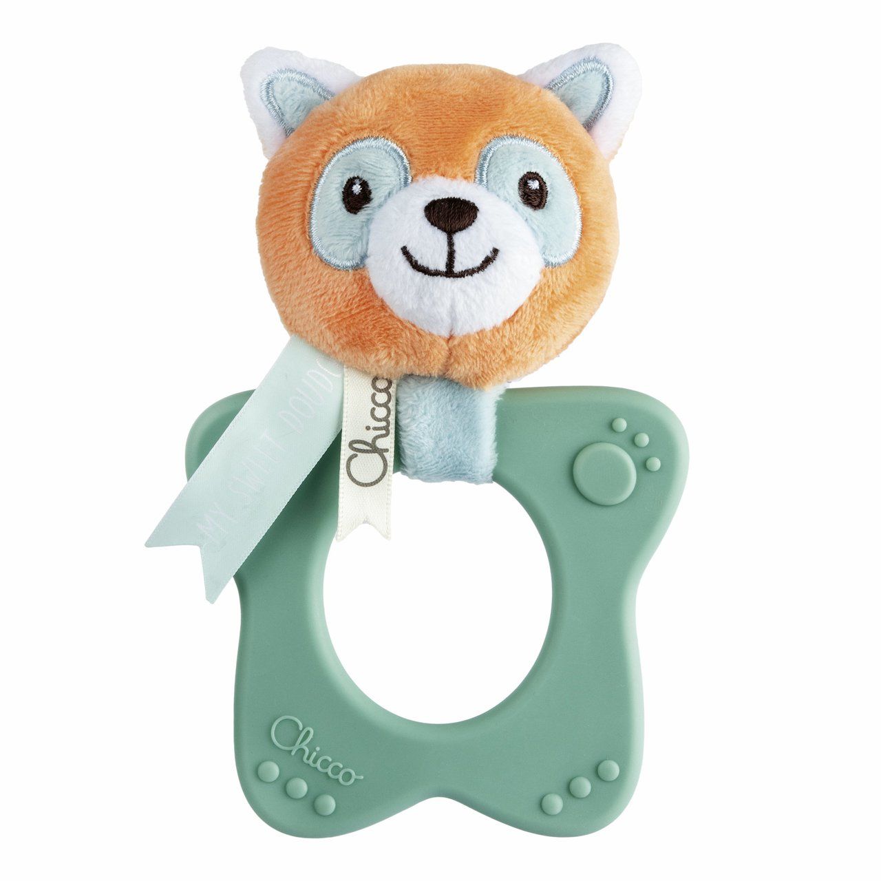 Chicco Rode Panda Rammelaar - 3+ Months - Boy/Girl - Light Blue/Green/Orange
