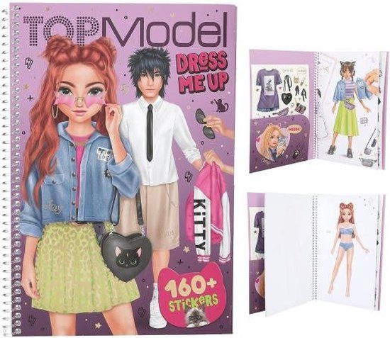 Depesche TOPModel Dress Me Up stickerboek - REBEL KITTY