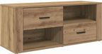 Artisan meuble TV 100 x 35 x 40 cm Chêne Bois transformé