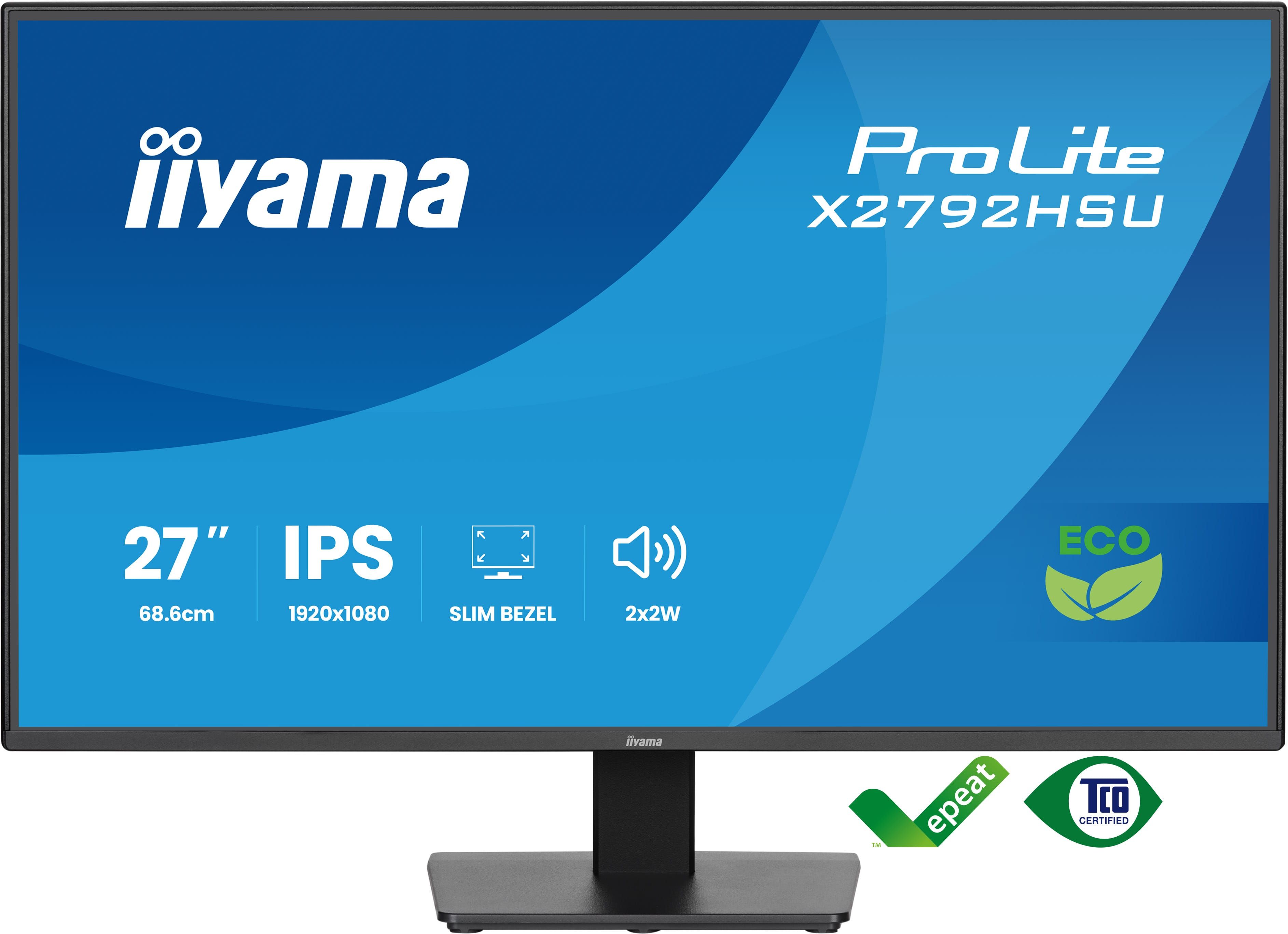 iiyama ProLite X2792HSU-B1 27" Full HD IPS Monitor with USB-Hub