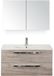 BES LED Seville Badmeubelset 100 cm - Craft Oak - Keramische Wastafel Wit Enjoy met Spiegelkast