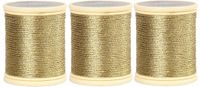 Merkloos Creativ Company B.V. Pakket van 3x stuks rolletjes Goud metallic draad 40 meter