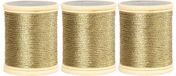 Merkloos Creativ Company B.V. Pakket van 3x stuks rolletjes Goud metallic draad 40 meter