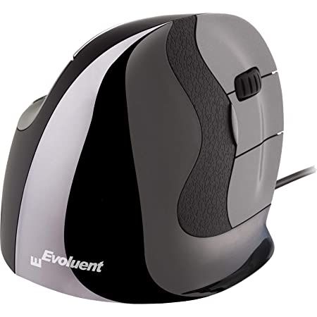 Evoluent VerticalMouse D Medium - Rechtshandige Ergonomische Muis - Zwart/Grijs