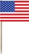 Bellatio Decorations Cocktailprikkers vlaggetjes Amerika/USA - 500 stuks