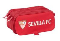 Safta Sevilla FC-etui, groot, gerecycled, voor kinderen, ideaal voor schoolleeftijd, comfortabel en veelzijdig, kwaliteit en duurzaamheid, 21,5 x 8 x 10 cm, Rood, M, Casual