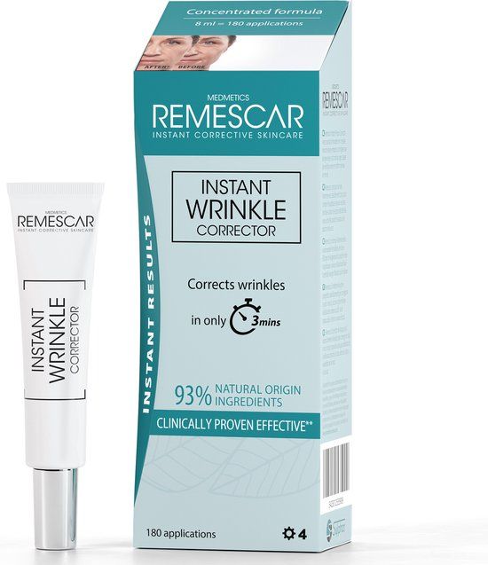 Remescar Instant Rimpel Corrector Tensor - Anti Rimpel Crème voor vrouwen en mannen, Anti Aging en Rimpel voor vermindering van rimpels en fijne lijntjes, om veroudering te vertragen, 8 ml