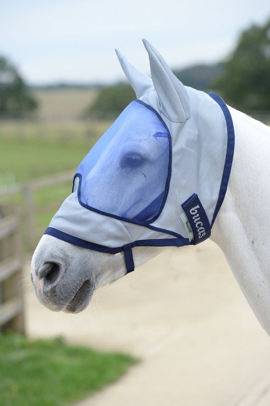 Bucas Buzz-Off Deluxe Masker & Oren XL Blauw