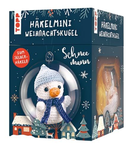 Häkelmini-kerstmuts Häkelmini-Weihnachtskugel Häkelset Schneemann