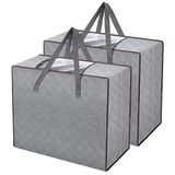 AiQInu Opbergtas, groot, 90 l, opvouwbare kledingopslag met versterkte handgreep (2 stuks)
