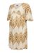 MAMALICIOUS Jurk 'MLZENISA' lichtbruin / wit