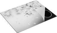 Chefcare Inductie Beschermer Appelbloesem - 77x59 cm - Zwart Wit