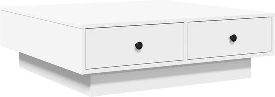 vidaXL Salontafel 90x90x28 cm spaanplaat wit