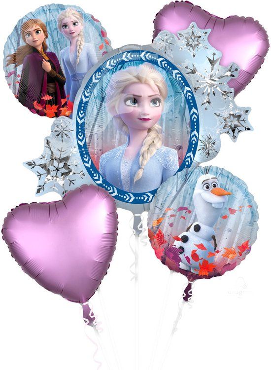 AMSCAN - Frozen 2 Foil Balloon Bouquet - 5 Balloons
