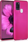 kwmobile telefoonhoesje geschikt voor Samsung Galaxy A21s - Back cover in metallic roze