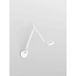Rotaliana Mini applique murale String W2, DTW, mat/blanc/argent