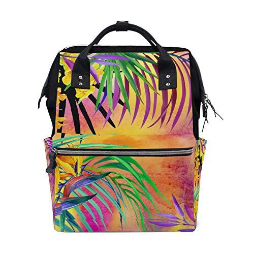 MONTOJ Watercolor Tropical Nature canvas Reistas Campus Rugzak