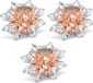 OEM Shenzhen Haorui Industrial Technology Co., Ltd. Set of 3 Crystal Rhinestone Rose Gold Small Metal Haarclips voor Vrouwen en Meisjes - Wit