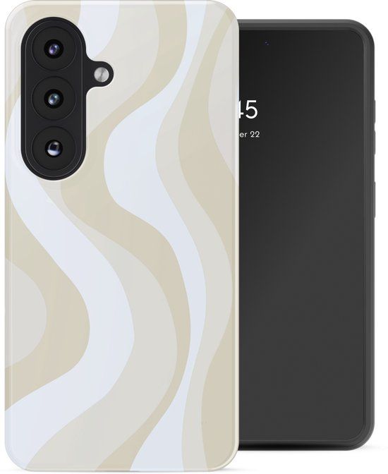 Selencia Hoesje - Geschikt voor Samsung Galaxy A37 (5G) - Backcover - Desert Waves Beige