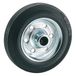 Massief Dörner + Helmer Massief rubberen wiel, stalen velg, zwart, 140mm