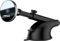 AMiO Support téléphone magnétique avec chargeur sans fil Qi 15W et MagSafe - Bras réglable et ventouse noir