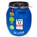 plasteo® 30 litres Fût à couvercle Fût de stockage à col large Fût de transport Fût en plastique Tonneau pour aliments à col large y compris homologation pour produits dangereux