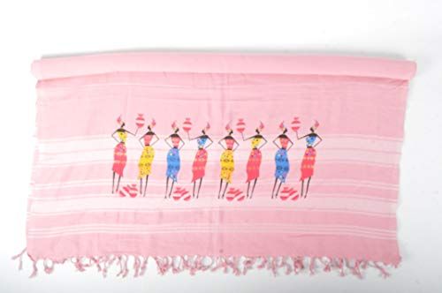 Bonamaison Katoen Pesthemale Strand- en Badhanddoek - 100 x 172 cm - Lichtgewicht & Zacht