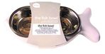 Hing Designs The Fish dubbele kattenschaal, grijs