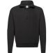 Fruit of the Loom Classic Zip Neck Sweat – Noir L