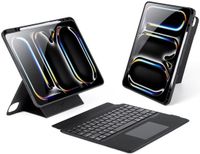 Dux Ducis - Toetsenbord hoes geschikt voor Apple iPad Pro 13 (2024) - Afneembaar - QWERTY - Tablet toetsenbord met touchpad - Zwart
